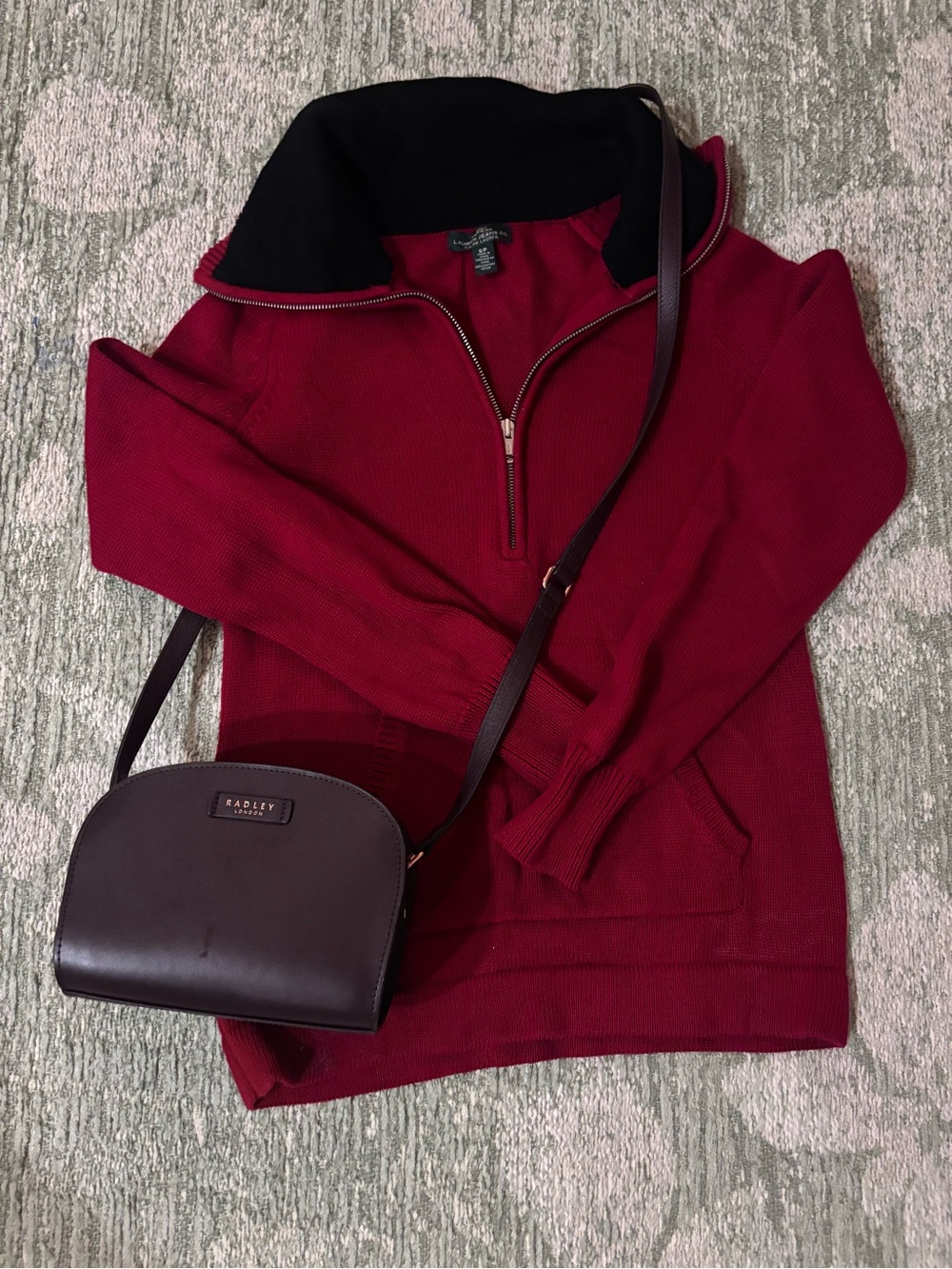 Half-Zip Red Pullover Sweater - Ralph Lauren